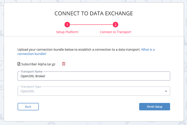 Connection Wizard - Upload Connection Bundle